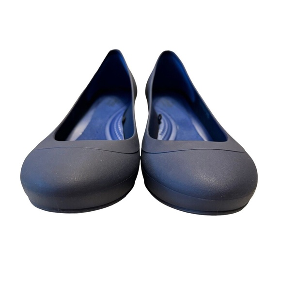 Crocs Lina Wedge Pumps Shoes Women's Size 8 Blue Comfort Slip On Heels Shoes - Picture 2 of 12